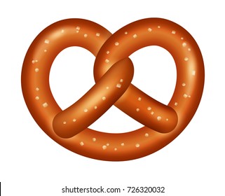 Pretzel. Vector design isolated for all backgrounds.