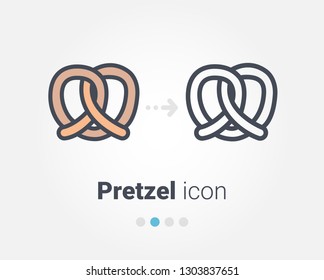 pretzel vector icon