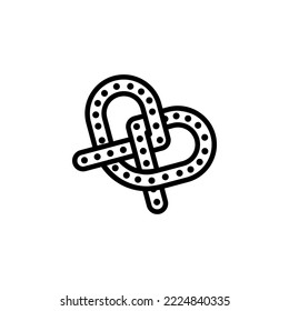 pretzel vector icon. bakery icon outline style. perfect use for logo, presentation, website, and more. simple modern icon design line style