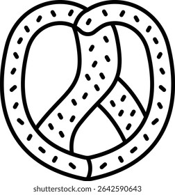 Pretzel vector icon. Can be used for printing, mobile and web applications.