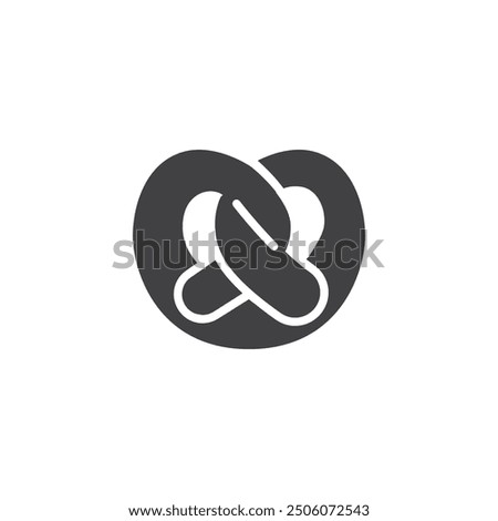 Pretzel vector icon. filled flat sign for mobile concept and web design. Pretzel glyph icon. Symbol, logo illustration. Vector graphics