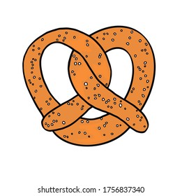 Pretzel.  Vector illustration. For cards, posters, decor, t shirt design, logo. 