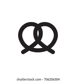 Pretzel, vector. Illustration. Isolate on white background.