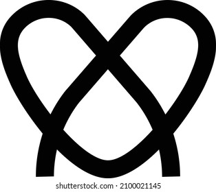 pretzel vector illustration isolated on a transparent background. glyph vector icons for concept or web graphics.