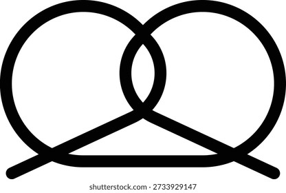 pretzel Vector illustration on a transparent background. Premium quality symmbols. Thin line vector icons for concept and graphic design.