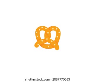 Pretzel vector isolated icon. Emoji illustration. Pretzel vector emoticon