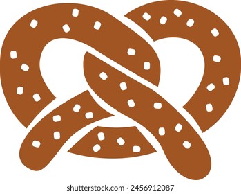 pretzel vector on transparent background