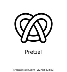 Bretzel-Vektorgrafik       Umrisssymbole. Einfache Stockillustrationsmaterial