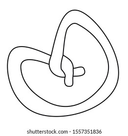 pretzel, vector simple outline illustration