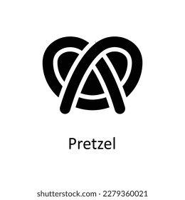 Pretzel Vector       Solid Icons. Simple stock illustration stock