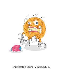 the pretzel zombie character.mascot vector