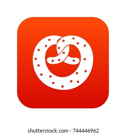 Pretzels icon digital red for any design isolated on white vector illustration