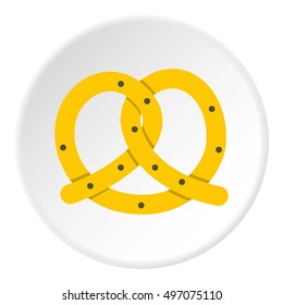 Pretzels icon. Flat illustration of pretzels vector icon for web