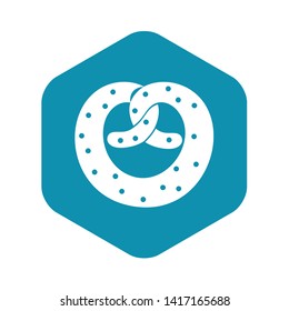 Pretzels icon in simple style isolated on white background. Food symbol