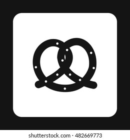 Pretzels icon in simple style isolated on white background. Food symbol vector illustration