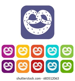 Pretzels icons set