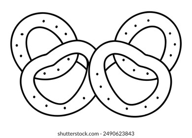 Pretzels Line Art Design Illustration