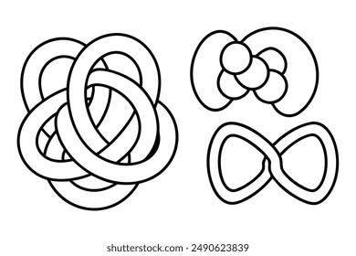 Pretzels Line Art Illustration Drawing