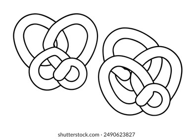 Pretzels Line Art Simple Design