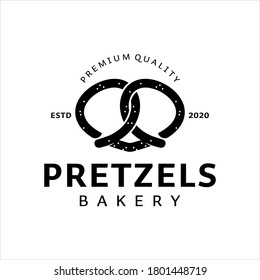 Pretzels Logo Design Bakery Vector Template, Pastry and Cookies Industry Icon Template Ideas