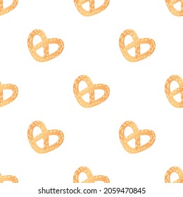 Pretzels pattern seamless background texture repeat wallpaper geometric vector