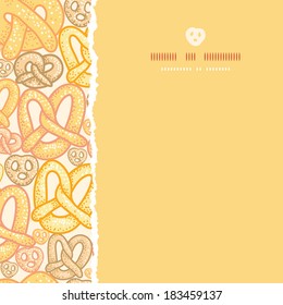 Pretzels square torn seamless pattern background