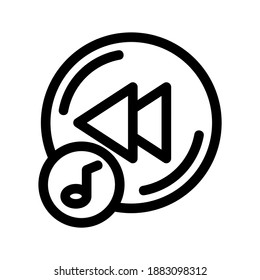 prev icon or logo isolated sign symbol vector illustration - high quality black style vector icons
