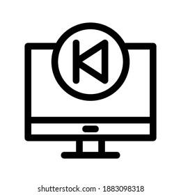 prev icon or logo isolated sign symbol vector illustration - high quality black style vector icons
