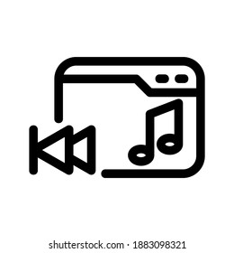icono prev o logotipo símbolo de signo aislado ilustración vectorial - iconos vectoriales de estilo negro de alta calidad
