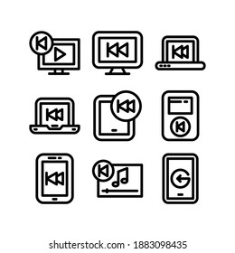 prev icon or logo isolated sign symbol vector illustration - Collection of high quality black style vector icons
