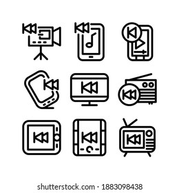 prev icon or logo isolated sign symbol vector illustration - Collection of high quality black style vector icons
