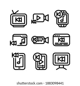 prev icon or logo isolated sign symbol vector illustration - Collection of high quality black style vector icons
