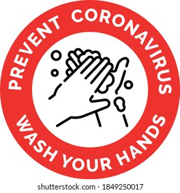 Prevent Coronavirus. Wash Your Hands. Stop Covid-19.