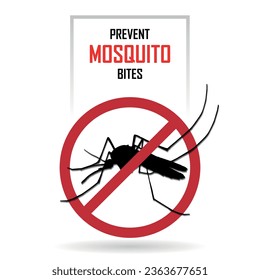 Evitar el logo de la picadura de mosquitos, el signo de la toma de conciencia sobre el dengue y la malaria, no hay fiebre, proteger el cuerpo, la pancarta médica y de salud, ayudar al sector de la salud a dejar de propagar la infección, el control epidémico