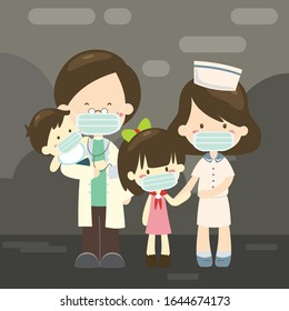 
prevent pm 2.5 and virus - vector format