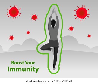 Prevent yourself from CoronaVirus. Boost your immunity and fight with covid-19. Stay home Stay safe from 2015-nCov. Everyday yoga is very helpful for prevention with this epedemic.