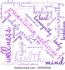Preventative Medicine word cloud on a white background. 