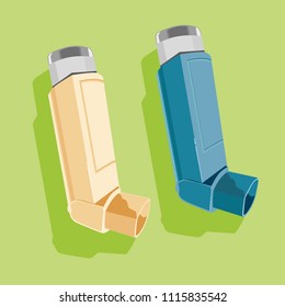 Preventer and reliever inhalers vector