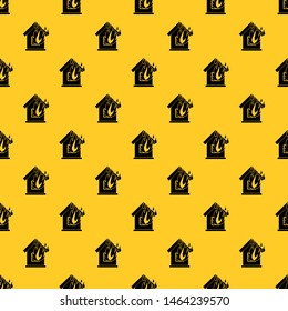 Preventing fire pattern seamless vector repeat geometric yellow for any design