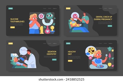 Preventing Tooth Decay Children set. Exploring child-friendly dental products, prenatal dental care, sedation options, and nutritional choices.