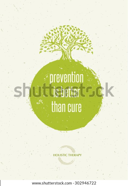 Prevention Better Than Cure Holistic Medicine Stock Vector