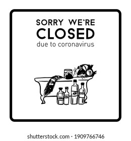 Prevention of corona virus poster. Funny cats vector illustration