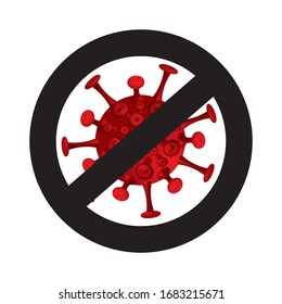 Prevention COVID - 19 ,Vector graphic  of stop corona virus ,corona virus infection. vector image.