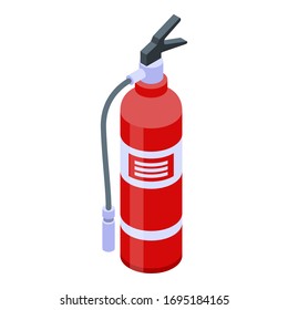 Icono del extintor de prevención de incendios. Isométrico de prevención del extintor de extinción icono vectorial para el diseño web aislado en fondo blanco