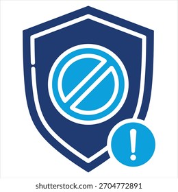 Prevention Flat Blue Icon Style