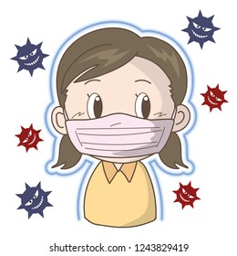 Prevention of flu and cold - Girl