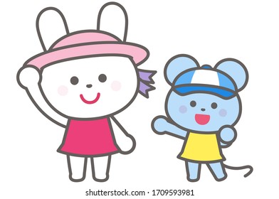 Prevention of heat stroke / Wear a hat / Rabbit and mouse