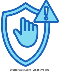 Prevention Icon Blue Vector Illustration