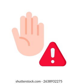Prevention Icon Flat Vector Illustration
