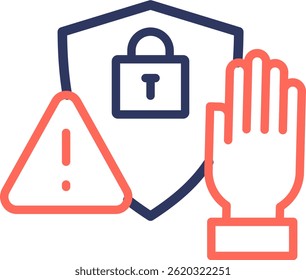 Prevention Icon Line Color Vector Illustration